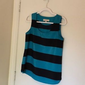 Blue striped Loft tank top